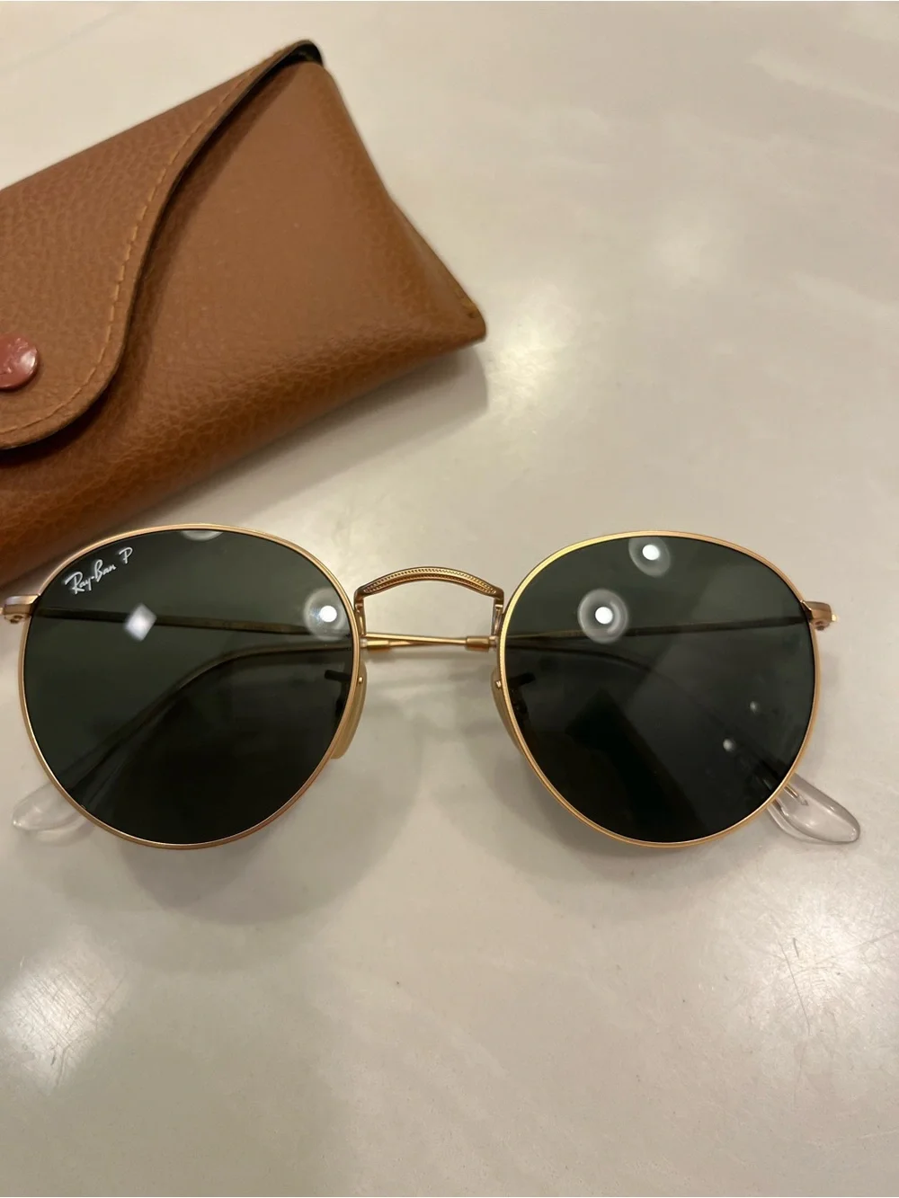 NEW - Authentic Ray-Ban Round Metal Gold Sunglasses - Classic G-15 Green Lenses
